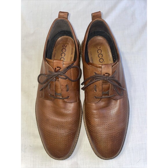 Ecco Men’s Casual Oxfords Size 45 U.S. 11.5 M Brown Leather Comfort Athleisure main image 12
